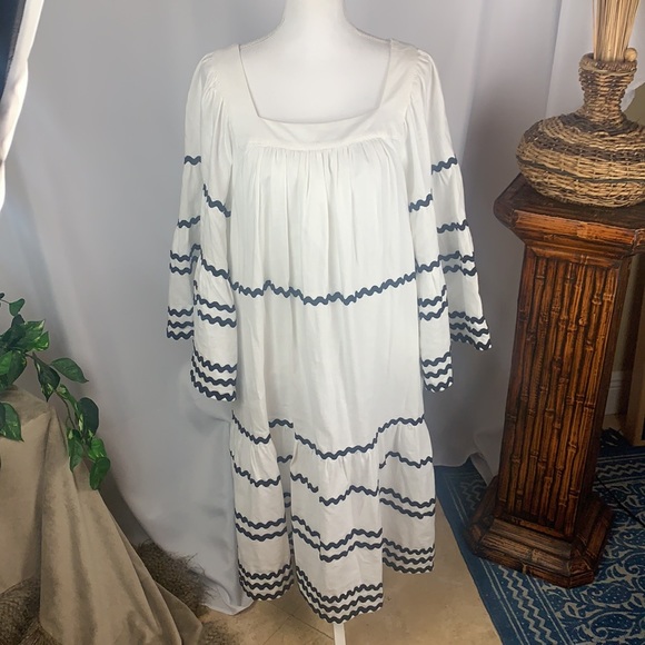 Lisa Marie Fernandez for Target Ric Rac Flare Sleeve Black and White Dress - Picture 6 of 16